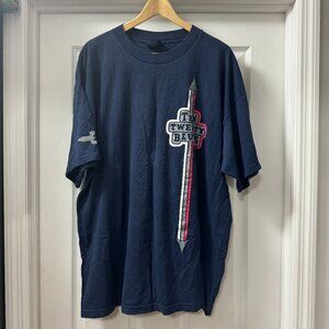 1020 Blues Vintage 90s Streetwear Navy Blue tshirt 100% cotton size 2XL